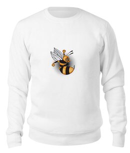 Заказать свитшот в Москве. Свитшот унисекс хлопковый Злая пчела от ПРИНТЫ ПЕЧАТЬ  - готовые дизайны и нанесение принтов.