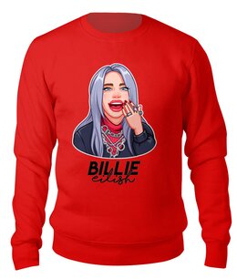 Заказать свитшот в Москве. Свитшот унисекс хлопковый Billie Eilish( Билли Айлиш) от T-shirt print  - готовые дизайны и нанесение принтов.