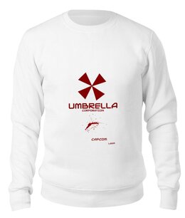 Заказать свитшот в Москве. Свитшот унисекс хлопковый Resident Evil: Umbrella Corporation от game-fan - готовые дизайны и нанесение принтов.