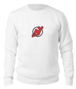 Заказать свитшот в Москве. Свитшот унисекс хлопковый NJ Devils от BURNSHIRTS - готовые дизайны и нанесение принтов.