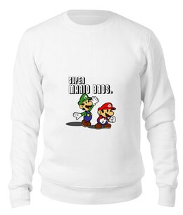 Заказать свитшот в Москве. Свитшот унисекс хлопковый Super Mario Bros. от game-fan - готовые дизайны и нанесение принтов.