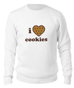 Заказать свитшот в Москве. Свитшот унисекс хлопковый i love cookies от cherdantcev - готовые дизайны и нанесение принтов.