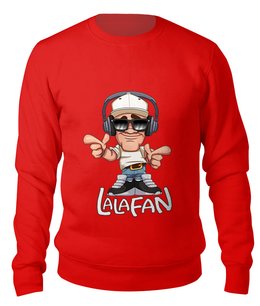 Заказать свитшот в Москве. Свитшот унисекс хлопковый LalaFan DJ Sweatshirt (красный) от LalaFan  - готовые дизайны и нанесение принтов.
