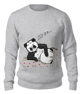 Заказать свитшот в Москве. Свитшот унисекс хлопковый панда от krolya_spb@mail.ru - готовые дизайны и нанесение принтов.