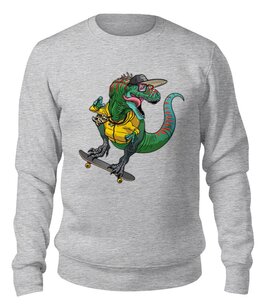 Заказать свитшот в Москве. Свитшот унисекс хлопковый Динозавр от YellowCloverShop - готовые дизайны и нанесение принтов.