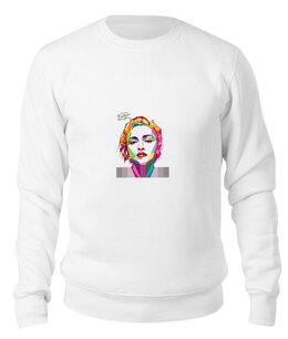 Заказать свитшот в Москве. Свитшот унисекс хлопковый Madonna от Fedor - готовые дизайны и нанесение принтов.