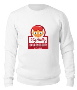 Заказать свитшот в Москве. Свитшот унисекс хлопковый Big Belly Burger от coolmag - готовые дизайны и нанесение принтов.