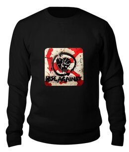 Заказать свитшот в Москве. Свитшот унисекс хлопковый Rise Against - logo от Денис - готовые дизайны и нанесение принтов.