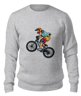 Заказать свитшот в Москве. Свитшот унисекс хлопковый Велосипедист от T-shirt print  - готовые дизайны и нанесение принтов.