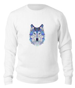Заказать свитшот в Москве. Свитшот унисекс хлопковый Wolf (Волк) от Polilog - готовые дизайны и нанесение принтов.