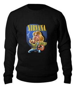 Заказать свитшот в Москве. Свитшот унисекс хлопковый Nirvana от Leichenwagen - готовые дизайны и нанесение принтов.