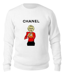 Заказать свитшот в Москве. Свитшот унисекс хлопковый Chanel от Leichenwagen - готовые дизайны и нанесение принтов.