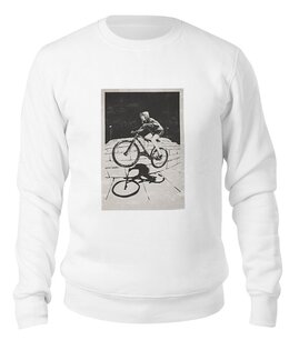 Заказать свитшот в Москве. Свитшот унисекс хлопковый девушка на велосипеде от monster66 - готовые дизайны и нанесение принтов.