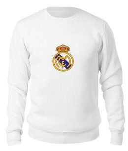 Заказать свитшот в Москве. Свитшот унисекс хлопковый "Реал Мадрид" от dobryidesign - готовые дизайны и нанесение принтов.