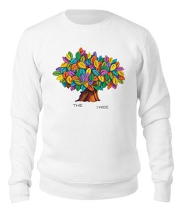 Заказать свитшот в Москве. Свитшот унисекс хлопковый Дерево Счастья  от Polilog - готовые дизайны и нанесение принтов.