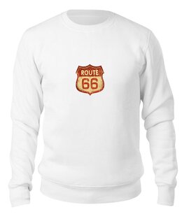 Заказать свитшот в Москве. Свитшот унисекс хлопковый Route 66 от Анна Андреева - готовые дизайны и нанесение принтов.