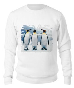 Заказать свитшот в Москве. Свитшот унисекс хлопковый Три пингвина от valezar - готовые дизайны и нанесение принтов.