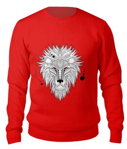 Заказать свитшот в Москве. Свитшот унисекс хлопковый Лев ( Lion ) от Zamula - готовые дизайны и нанесение принтов.