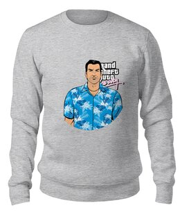 Заказать свитшот в Москве. Свитшот унисекс хлопковый Vice City GTA  от BURNSHIRTS - готовые дизайны и нанесение принтов.