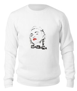 Заказать свитшот в Москве. Свитшот унисекс хлопковый Мадонна (Madonna) от coolmag - готовые дизайны и нанесение принтов.
