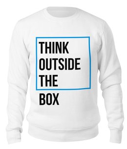 Заказать свитшот в Москве. Свитшот унисекс хлопковый Think outside the box от Startech.vc  - готовые дизайны и нанесение принтов.