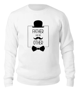 Заказать свитшот в Москве. Свитшот унисекс хлопковый Father папа черный от tigerda  - готовые дизайны и нанесение принтов.