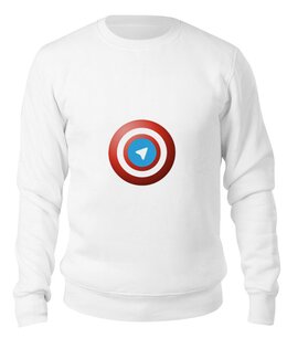 Заказать свитшот в Москве. Свитшот унисекс хлопковый Лого Telegram от YellowCloverShop - готовые дизайны и нанесение принтов.