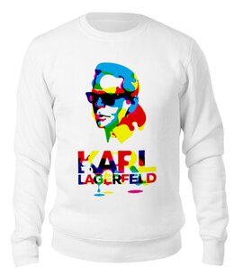Заказать свитшот в Москве. Свитшот унисекс хлопковый Karl Lagerfeld от Leichenwagen - готовые дизайны и нанесение принтов.