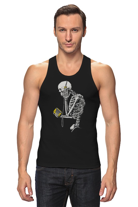 Printio Майка классическая Скелет с плеером printio футболка классическая скелет с плеером