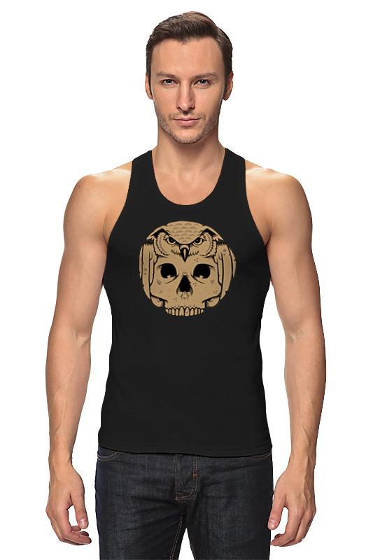 Printio Майка классическая Owl scull / сова с черепом printio футболка с полной запечаткой мужская owl scull сова с черепом