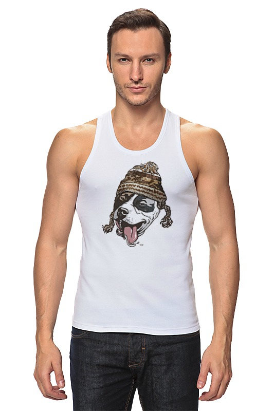 Printio Майка классическая Собака в шапке printio футболка классическая собака в шапке