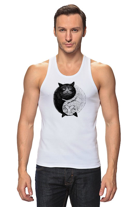 Printio Майка классическая Угрюмый кот инь-янь printio футболка wearcraft premium угрюмый кот инь янь
