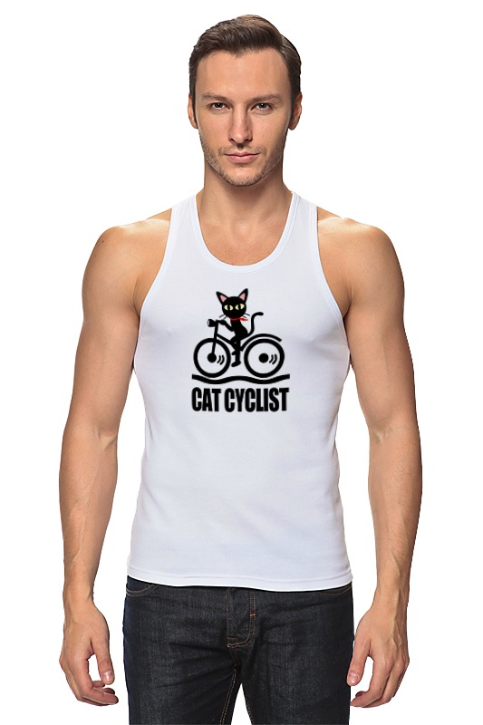 Printio Майка классическая Кот на велике printio футболка классическая кот на велике