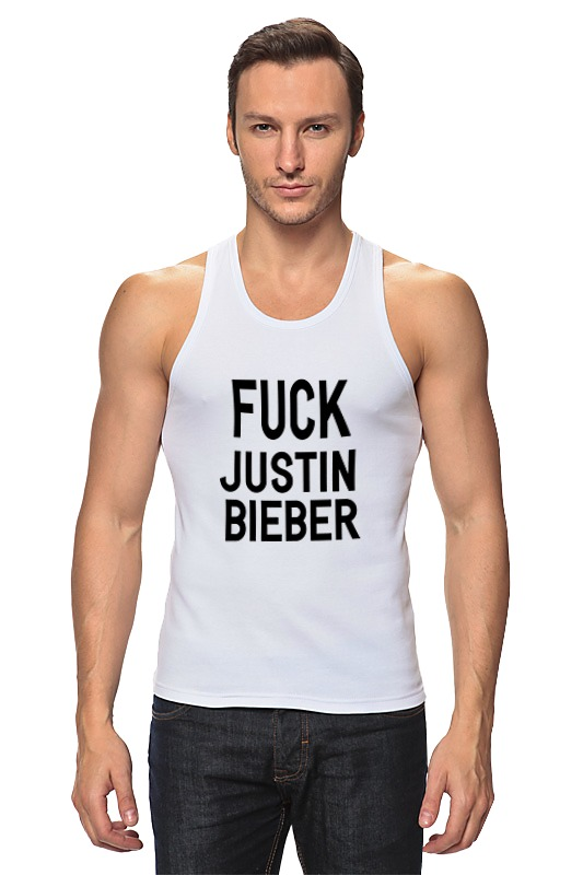 Printio Майка классическая Fuck justin bieber fuck justin bieber 673295 4xs белый