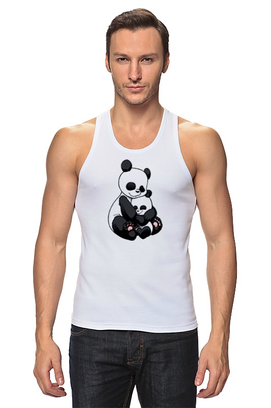 Printio Майка классическая Панда с малышом printio лонгслив панда с малышом