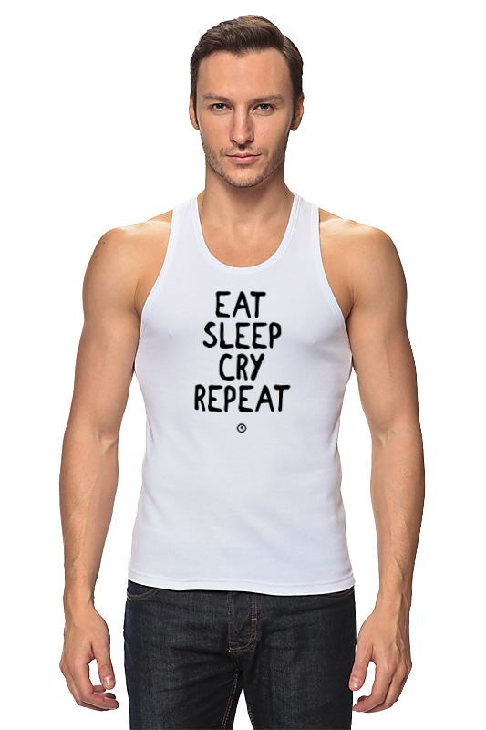 Printio Майка классическая Eat cry repeat by brainy printio футболка wearcraft premium slim fit eat cry repeat by brainy