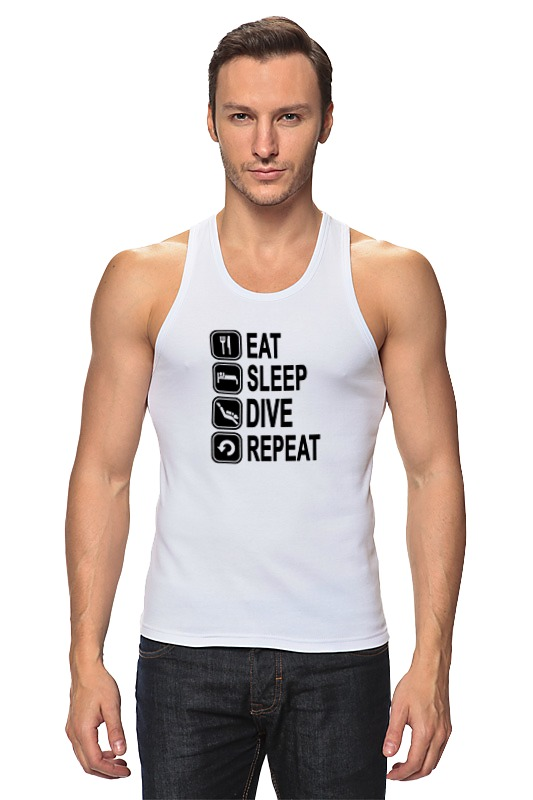 Printio Майка классическая Eat slep dive printio футболка wearcraft premium eat slep dive