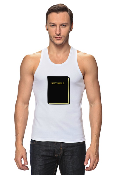 Заказать майку в Москве. Майка классическая Holy Bible от YellowCloverShop - готовые дизайны и нанесение принтов.