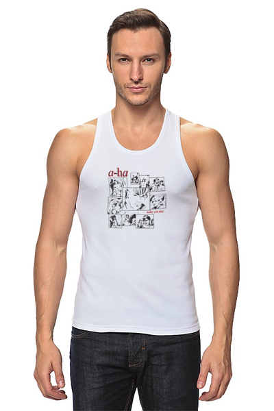 Заказать майку в Москве. Майка классическая a-ha / Take On Me от OEX design - готовые дизайны и нанесение принтов.