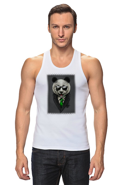 Заказать майку в Москве. Майка классическая Модный панда медведь от Leichenwagen - готовые дизайны и нанесение принтов.