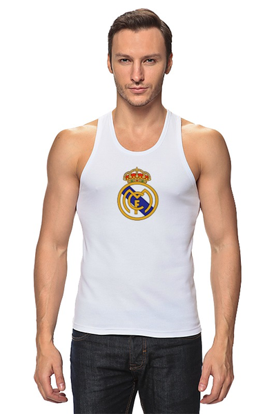 Заказать майку в Москве. Майка классическая "Реал Мадрид" от dobryidesign - готовые дизайны и нанесение принтов.