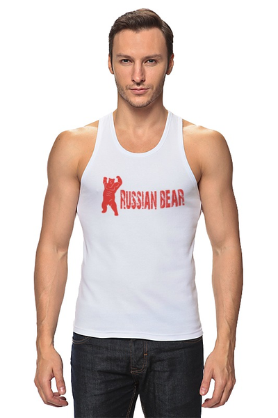 Заказать майку в Москве. Майка классическая Russian Bear от Andrey Akimov - готовые дизайны и нанесение принтов.
