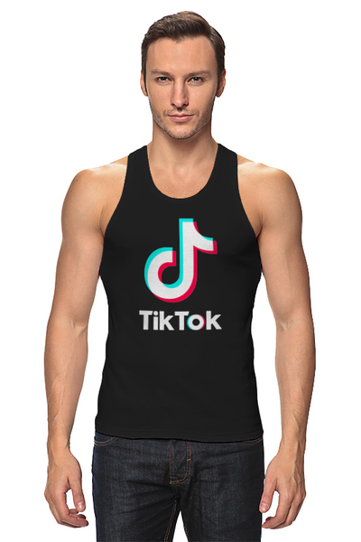 Заказать майку в Москве. Майка классическая TikTok  от DESIGNER   - готовые дизайны и нанесение принтов.