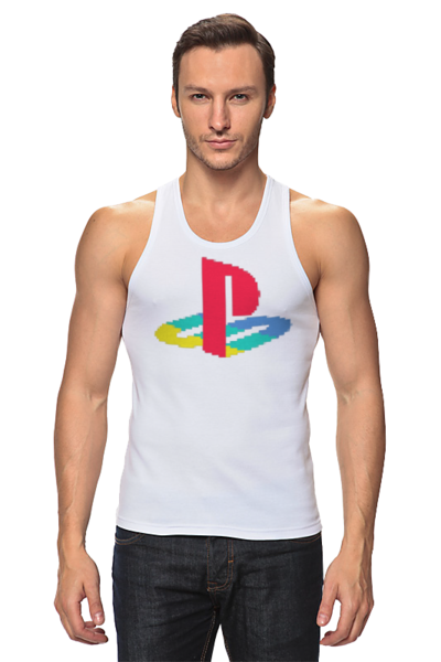 Заказать майку в Москве. Майка классическая Playstation - 8 Bit  от Nalivaev - готовые дизайны и нанесение принтов.