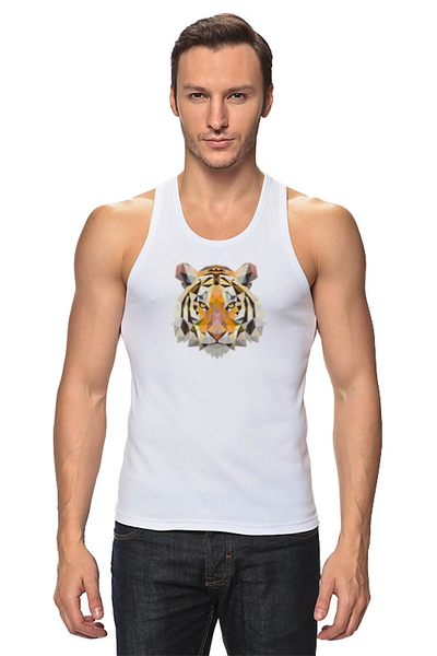 Заказать майку в Москве. Майка классическая Tiger от Polilog - готовые дизайны и нанесение принтов.