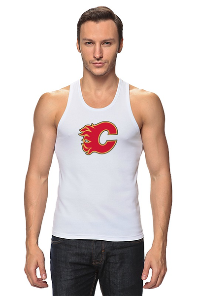 Заказать майку в Москве. Майка классическая Calgary Flames / NHL Canada от KinoArt - готовые дизайны и нанесение принтов.