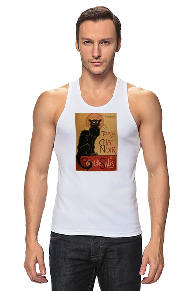 Заказать майку в Москве. Майка классическая Чёрный кот. CHAT NOIR. от Виктор Гришин - готовые дизайны и нанесение принтов.