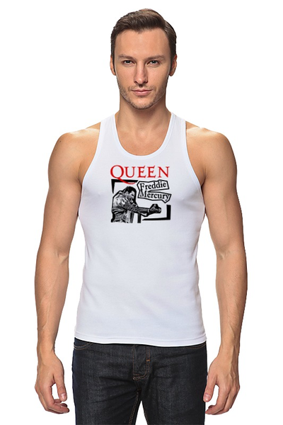 Заказать майку в Москве. Майка классическая Freddie Mercury - Queen от Leichenwagen - готовые дизайны и нанесение принтов.