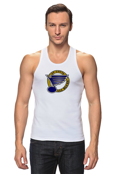 Заказать майку в Москве. Майка классическая St Louis Blues / NHL USA от KinoArt - готовые дизайны и нанесение принтов.