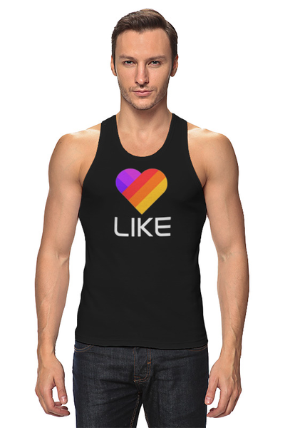 Заказать майку в Москве. Майка классическая Like  от DESIGNER   - готовые дизайны и нанесение принтов.